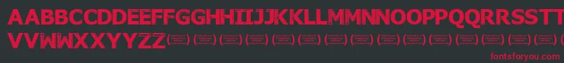 NovembermorningsRegular Font – Red Fonts on Black Background