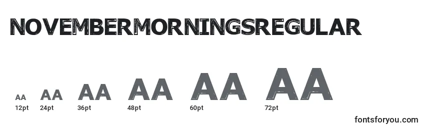 NovembermorningsRegular Font Sizes