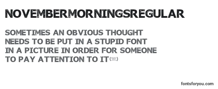 NovembermorningsRegular Font