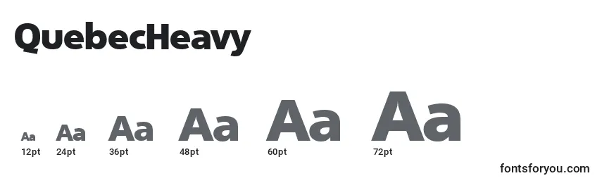 QuebecHeavy Font Sizes