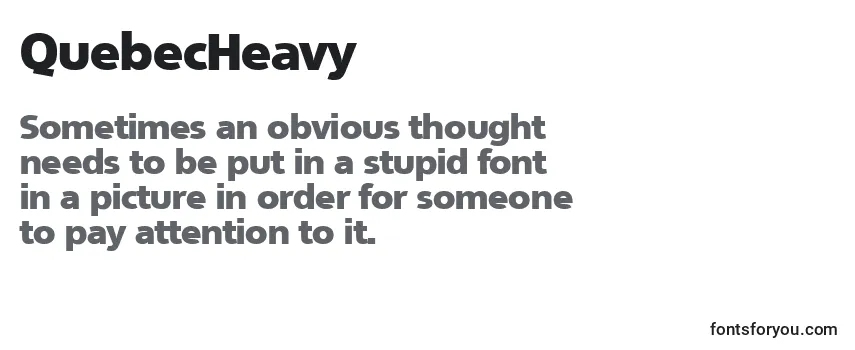 Review of the QuebecHeavy Font