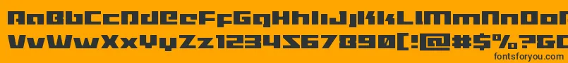 Turbochargelight Font – Black Fonts on Orange Background