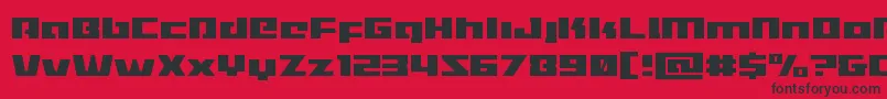 fuente Turbochargelight – Fuentes Negras Sobre Fondo Rojo