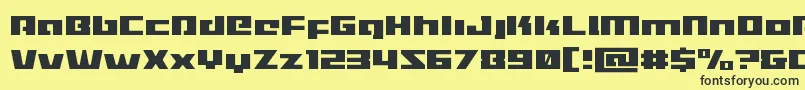 Turbochargelight Font – Black Fonts on Yellow Background