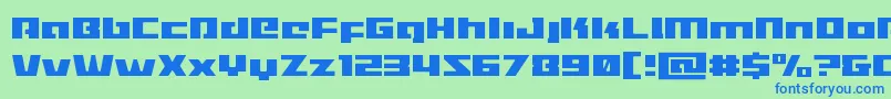 Police Turbochargelight – polices bleues sur fond vert