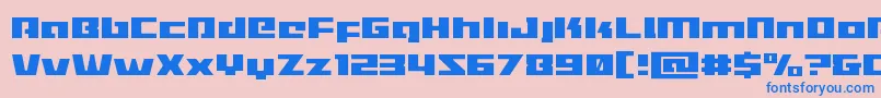 Police Turbochargelight – polices bleues sur fond rose