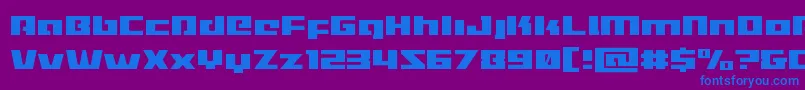 Turbochargelight Font – Blue Fonts on Purple Background