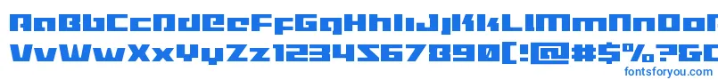 フォントTurbochargelight – 青いフォント