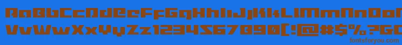 Turbochargelight Font – Brown Fonts on Blue Background