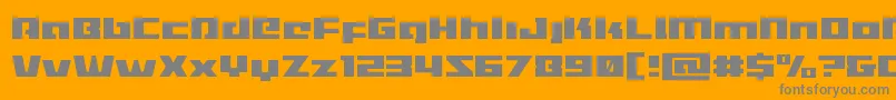 Fonte Turbochargelight – fontes cinzas em um fundo laranja