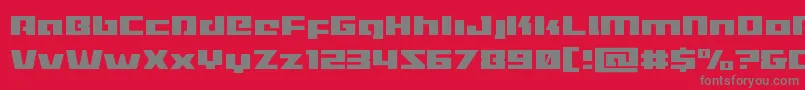 Turbochargelight-fontti – harmaat kirjasimet punaisella taustalla