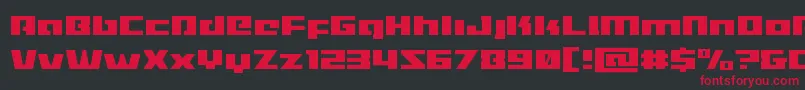 Turbochargelight Font – Red Fonts on Black Background