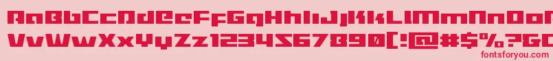 Turbochargelight-Schriftart – Rote Schriften auf rosa Hintergrund