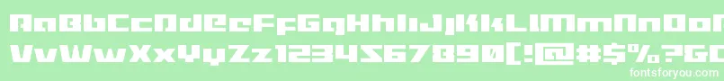 Шрифт Turbochargelight – белые шрифты на зелёном фоне