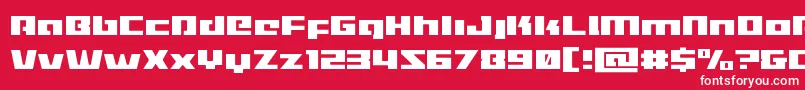 Turbochargelight Font – White Fonts on Red Background