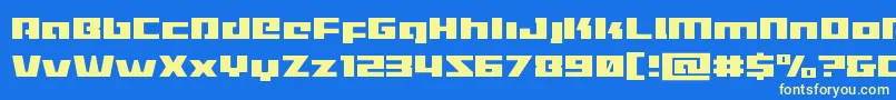 Шрифт Turbochargelight – жёлтые шрифты на синем фоне