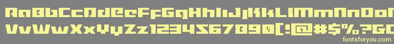 Шрифт Turbochargelight – жёлтые шрифты на сером фоне