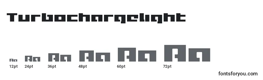 Größen der Schriftart Turbochargelight