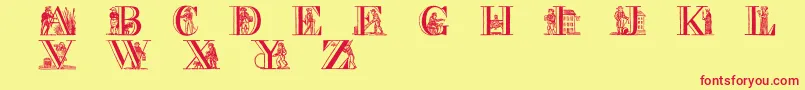 Apicture Font – Red Fonts on Yellow Background