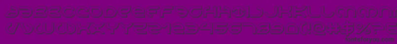 Czcionka Aetherfox3D – czarne czcionki na fioletowym tle