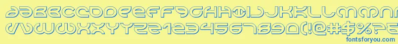 Aetherfox3D Font – Blue Fonts on Yellow Background