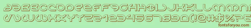 Aetherfox3D Font – Brown Fonts on Green Background