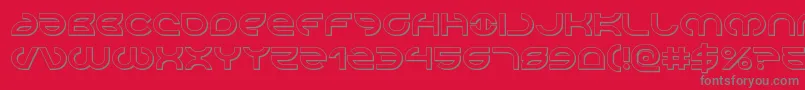 Aetherfox3D Font – Gray Fonts on Red Background