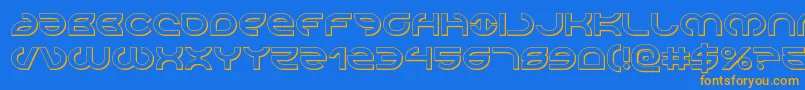 Aetherfox3D Font – Orange Fonts on Blue Background