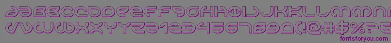 Aetherfox3D Font – Purple Fonts on Gray Background