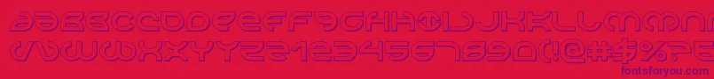 Aetherfox3D Font – Purple Fonts on Red Background