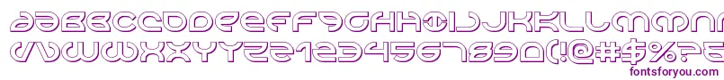 Aetherfox3D Font – Purple Fonts on White Background