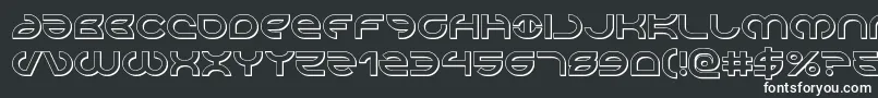 Aetherfox3D-Schriftart – Weiße Schriften auf schwarzem Hintergrund