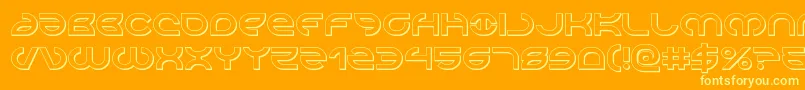 Aetherfox3D Font – Yellow Fonts on Orange Background