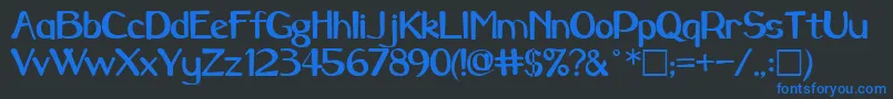 CameronRegular Font – Blue Fonts on Black Background