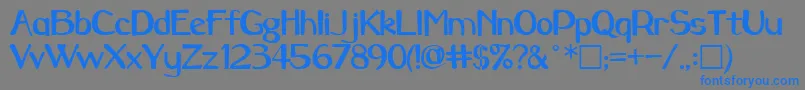 CameronRegular Font – Blue Fonts on Gray Background