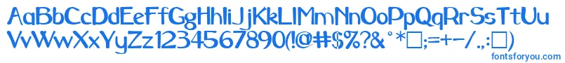 CameronRegular Font – Blue Fonts on White Background