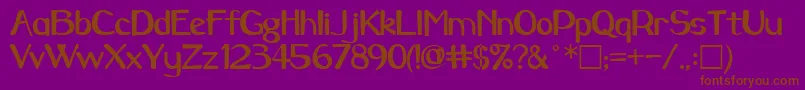 CameronRegular Font – Brown Fonts on Purple Background