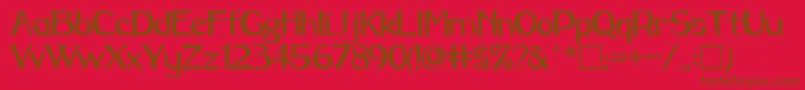 CameronRegular Font – Brown Fonts on Red Background