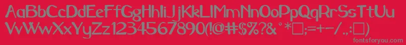 CameronRegular Font – Gray Fonts on Red Background