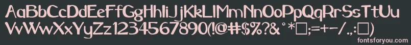 CameronRegular Font – Pink Fonts on Black Background