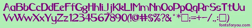 CameronRegular Font – Purple Fonts on Green Background