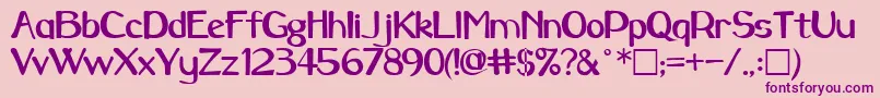 CameronRegular Font – Purple Fonts on Pink Background