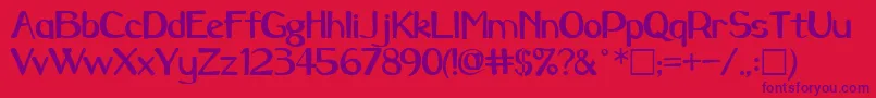 CameronRegular Font – Purple Fonts on Red Background