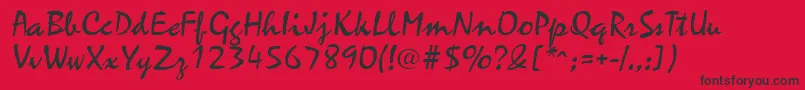 MariahRegular Font – Black Fonts on Red Background