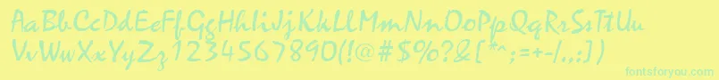 MariahRegular Font – Green Fonts on Yellow Background