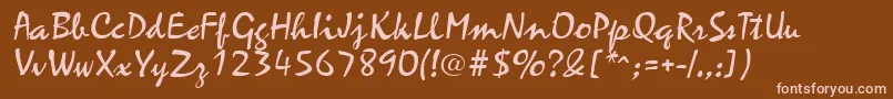 Police MariahRegular – polices roses sur fond brun