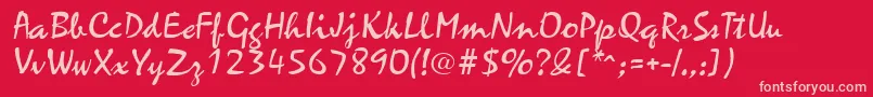 Więcej informacji o czcionce MariahRegular Czcionka MariahRegular – różowe czcionki na czerwonym tle