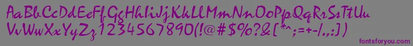 MariahRegular Font – Purple Fonts on Gray Background