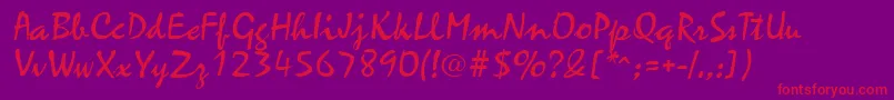 MariahRegular Font – Red Fonts on Purple Background