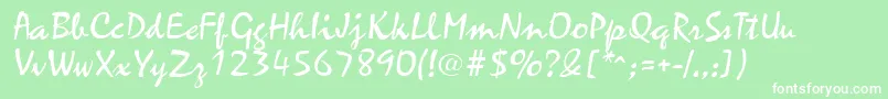MariahRegular Font – White Fonts on Green Background